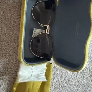 Gucci Black Sunglasses with Modern Semi-Rimless Design Gucci GG1221S Sunglasses | FREE Shipping - Go-Optic.com main image 3
